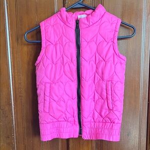 Girls' Pink Quilted Vest - Sleeveless Jacket